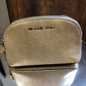 Michael Kors Gold Cosmetic Bag